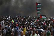 إصابة 40 فلسطينيًا في مواجهات مع جيش الاحتلال بغزة