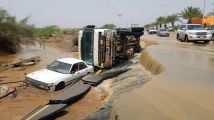 شاهد.. الأضرار التي خلفتها الأمطار الغزيرة في محافظة أبو عريش