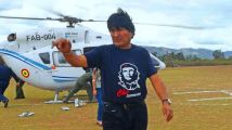 شاهد.. رئيس بوليفيا ينجو من موت محقق بعد تعطل طائرته الهليكوبتر في الهواء